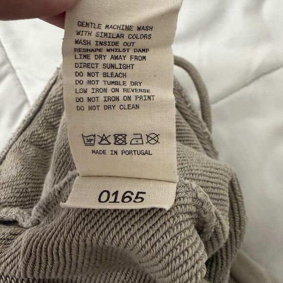 Pangaia Sweatpants Womens XS Stone Beige Organic Cotton 365 Track Drawstring - Picture 7 of 11